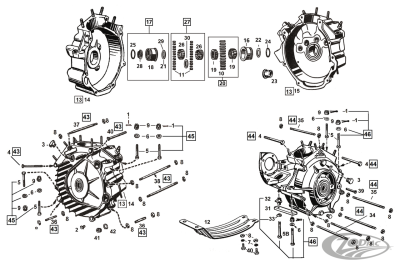 Right Crankcase bushing 45CI +.002" O.S. (DE)