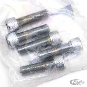 5pck Chrome Allen screws 1/2-20x1 3/4"
