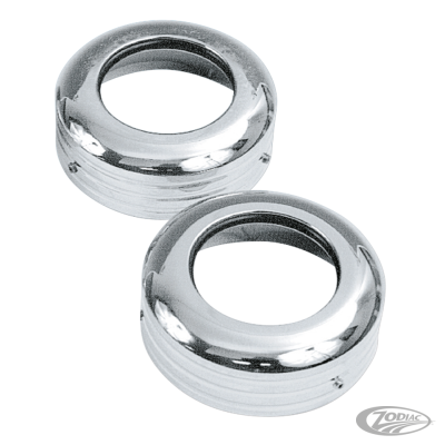 Fork leg dust Covers Ball milled chr set (DE)