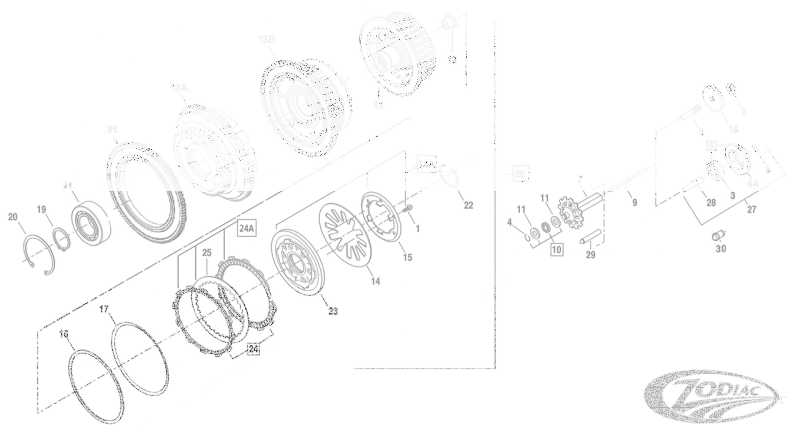 Retaining ring Clutch Shell bearing (DE)