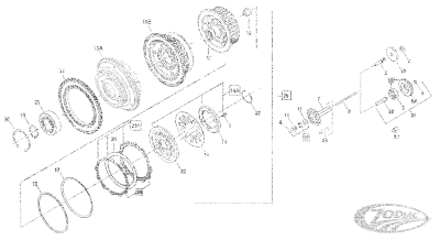 Retaining ring Clutch Shell bearing (DE)