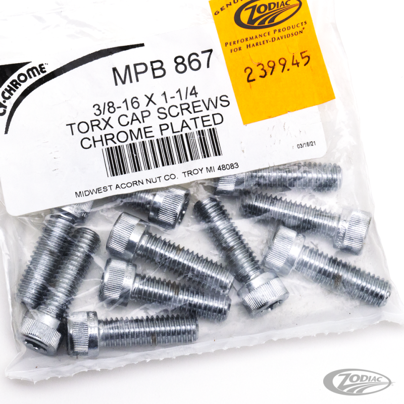 10pck Torx socket head 3/8-16x1 1/4",UNC (DE)