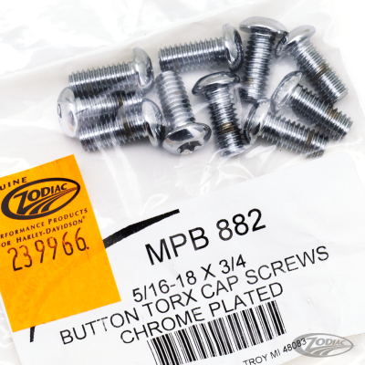 10pck Torx button head 5/16-18x3/4", UNC (DE)