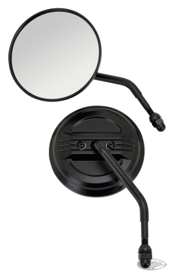 GZP Black Airfoil round mirror set (DE)
