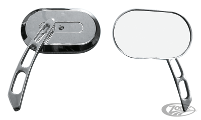 GZP Chrome HD style oval mirror pair (DE)
