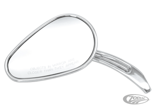 GZP Chrome Sweeping Teardrop mirror L