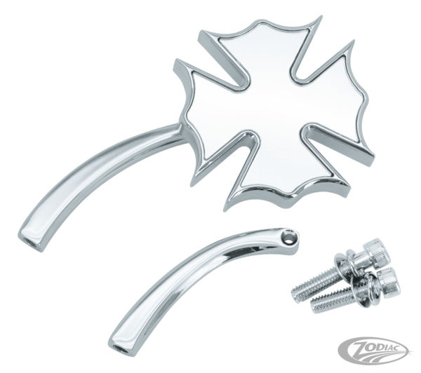 GZP Chrome Royal mirror w/curved stem (DE)