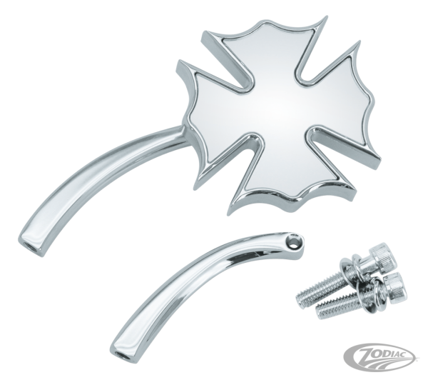 GZP Chrome Royal mirror w/curved stem (DE)