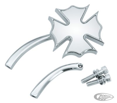 GZP Chrome Royal mirror w/curved stem (DE)