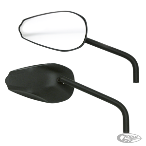 GZP Black Cobra mirror set w/round st