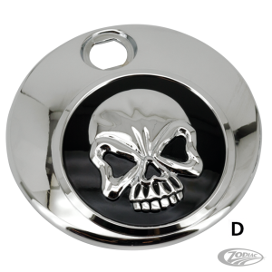 GZP Blk Skull fuel door FLH/T92-07