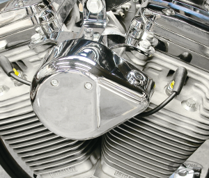 GZP Chrome Alum.Teardrop FXR coilmount/c