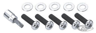 GZP Chrome pulley/sprocket kit 7/16-14x1