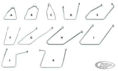 GZP Chrome Saddlebag support kit XL94 (DE)