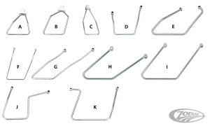 GZP Chrome Saddlebag support kit XL94