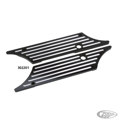 GZP Blck cut billet latch covers FLH/T93