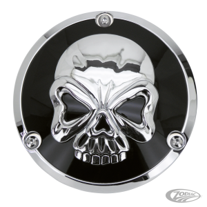 GZP Skull blck/chrome derby cover 3 hole