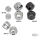 GZP Chrome axle covers FLH/T00-07 FXD04- (DE)