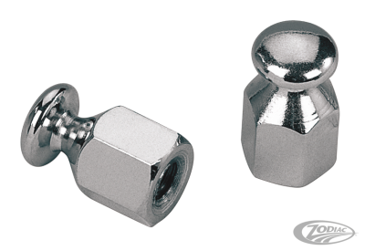 GZP Chrome bungee nut 5/16-18 UNC pair (DE)