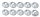 GZP 10pck SPEEDNUT 1/4"x 7/16" TAILLIGHT (DE)
