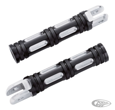 GZP Black edge cut rider footpegs