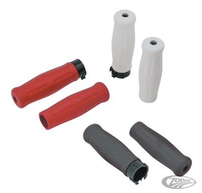 GZP White Vintage soft grips Int.throttl