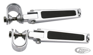 GZP Chrome clamp-on folding footpegs, pa