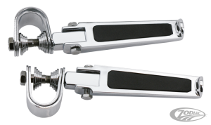 GZP Chrome clamp-on folding footpegs, pa