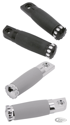 GZP Black Turbo footpegs black rubber