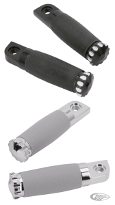 GZP Chrome Turbo footpegs gray rubber (DE)