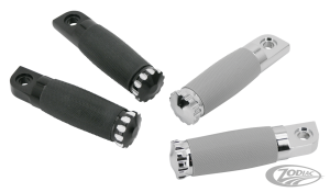 GZP Black Turbo footpegs gray rubber