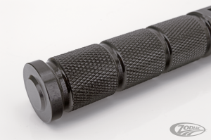 GZP Blk knurled rider footpegs ST18-up