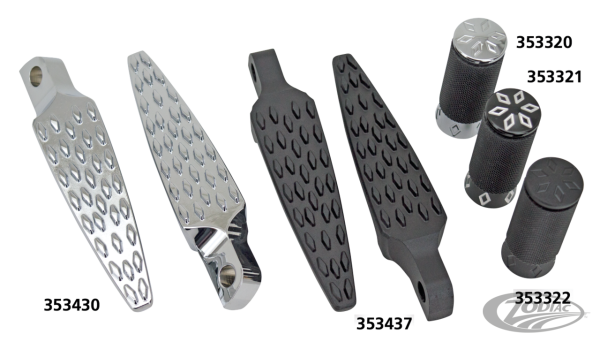 GZP Argyle straight footpegs Chrome (DE)