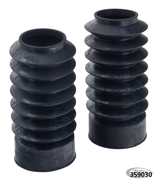 GZP Black rubber forkboots 49mm 7" long (DE)
