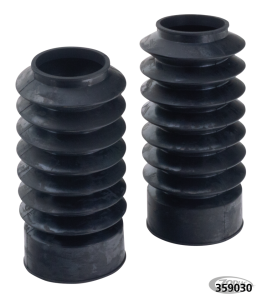 GZP Black rubber forkboots 49mm 7" long