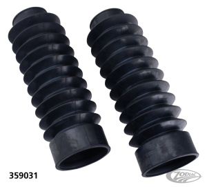 GZP Black rubber forkboots 49mm 9" long