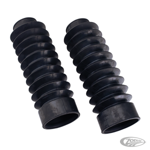 GZP Black rubber forkboots 49mm 9" long