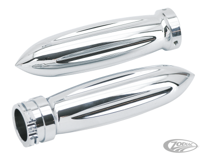 GZP Chrome billet grip set Rocket sty (DE)