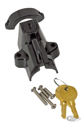 GZP Gloss black Helmet lock and key kit (DE)