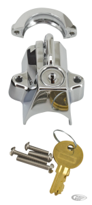 GZP Chrome Helmet lock and key kit