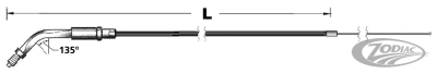 Idle cable Stealth E+G81-95 LN=44" 135° (DE)