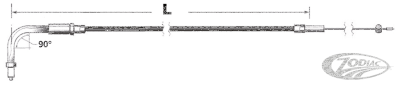 Idle cable Stealth E+G96 90+ LN=35" (DE)