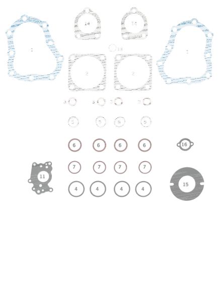 10pck Lower valve cover gasket Flathead (DE)