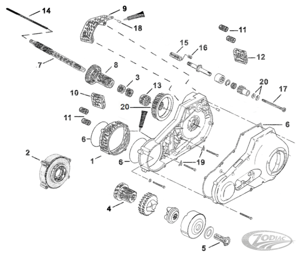 55mm Primary offset kit BT94-06 5 speed (DE)
