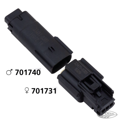 Molex 07Up 3-Position Male Black OEM7251 (DE)