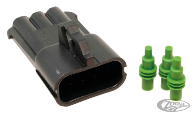 Delphi-Packard Weatherpack, 3-Wire Male