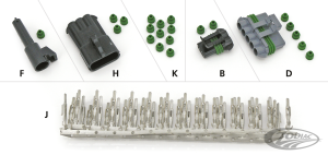 Delphi-Packard Weatherpack, 1-Wire Femal