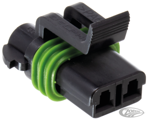 Delphi-Packard Weatherpack, 2-Wire Femal
