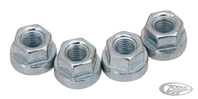 4pck Nuts, 5/16-24 hex flange (DE)
