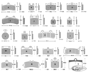 Brakepads Billet Mini-6 (1 of 3 sets rq) (DE)